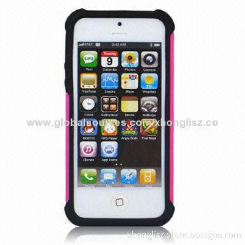 Silicone/TPU/PC Mobile Phone Case for iPhone 5/5S, Candy Colors, OEM Orders Welcomed